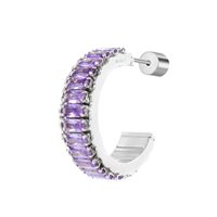 Single earring Marlù Woman Sparkles in Steel Zirconia 31OR0004-P - 31OR0004-P